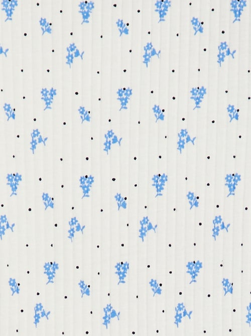 Body nervurado com motivo floral - Kiabi