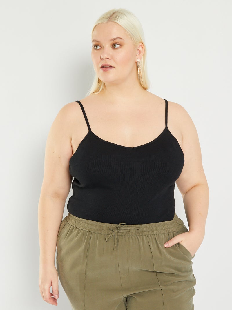 Body nervurado Preto - Kiabi