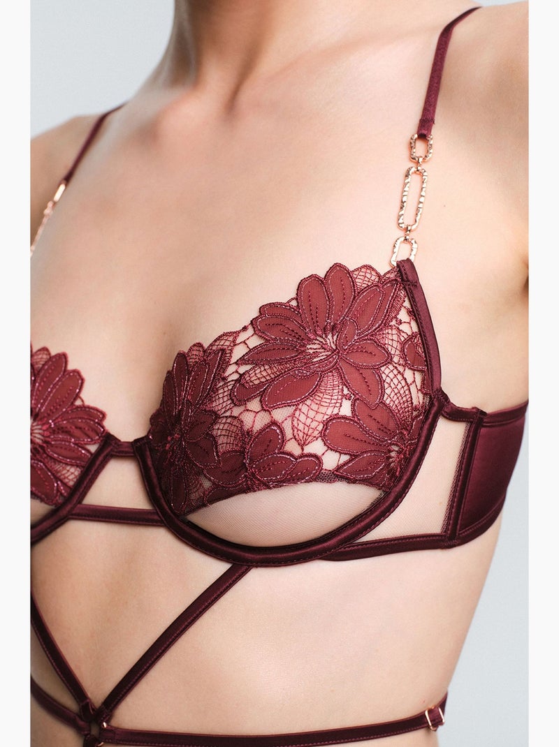 Body obsidia feminino penti Vermelho bordô - Kiabi