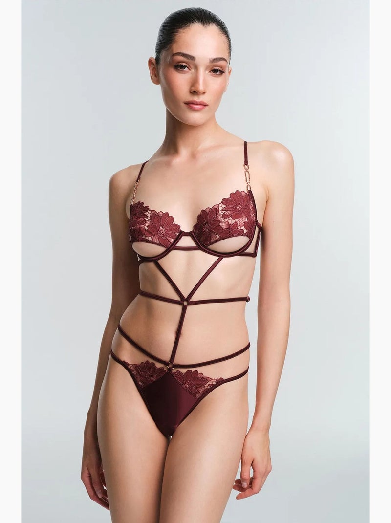 Body obsidia feminino penti Vermelho bordô - Kiabi