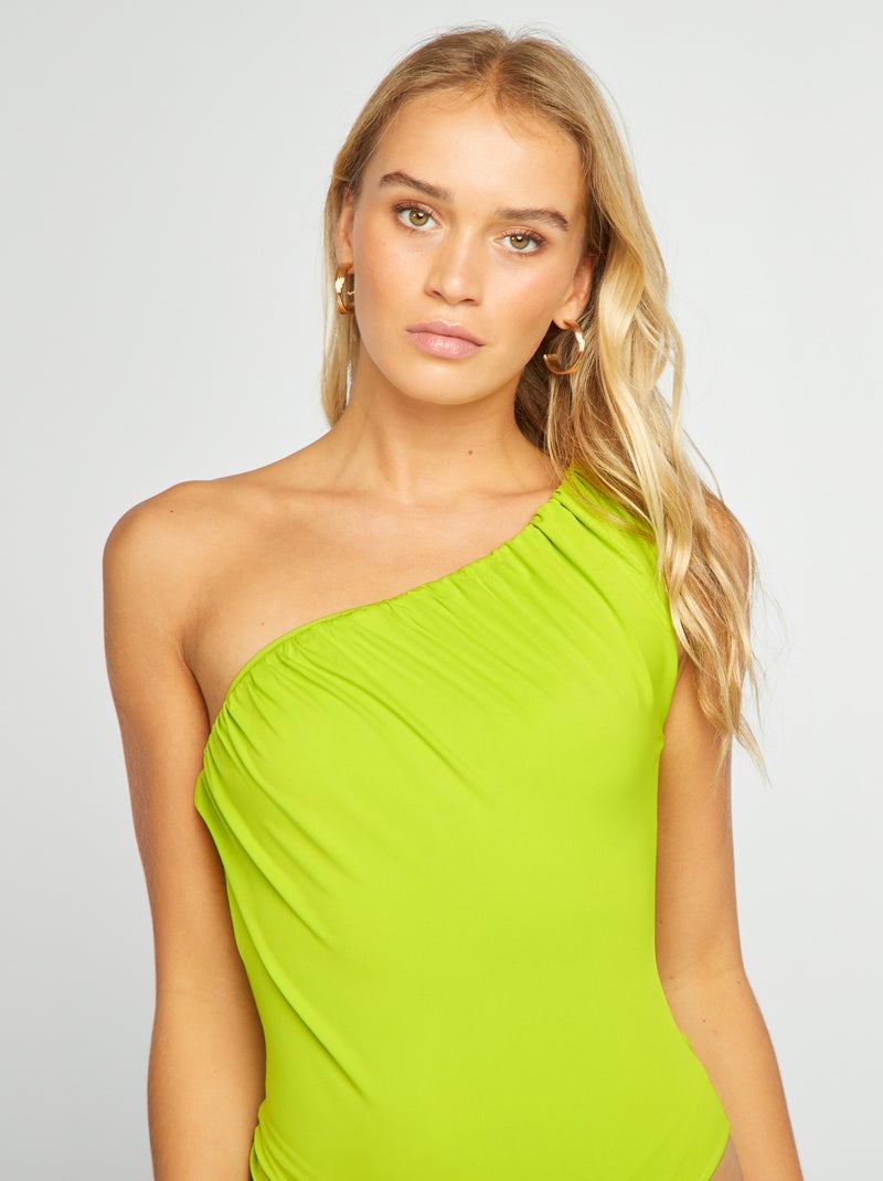 Body plissado assimétrico VERDE - Kiabi