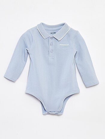 Body polo de manga comprida