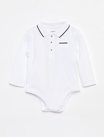 Body polo de manga comprida