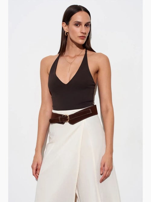 Body recortes decote halter justo dilvin - Kiabi Body recortes decote halter justo dilvin - Kiabi