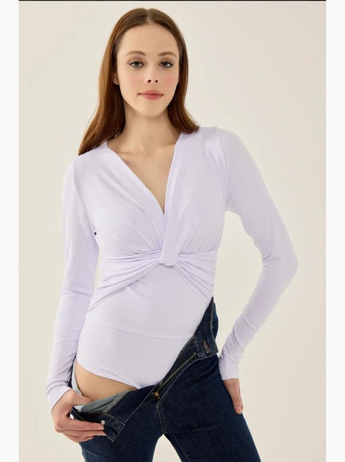Body slim fit com decote em v e manga comprida hiccup - Kiabi Body slim fit com decote em v e manga comprida hiccup - Kiabi