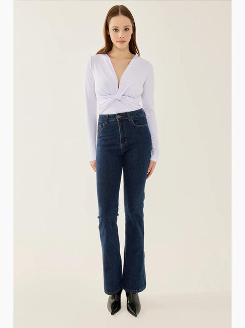 Body slim fit com decote em v e manga comprida hiccup - Kiabi Body slim fit com decote em v e manga comprida hiccup - Kiabi