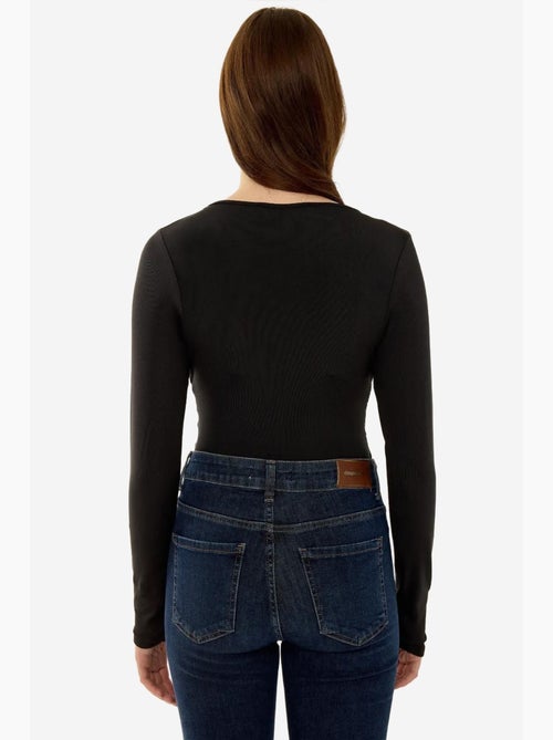 Body slim fit com decote em v e manga comprida hiccup - Kiabi Body slim fit com decote em v e manga comprida hiccup - Kiabi
