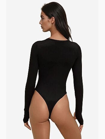Body slim fit com decote redondo hiccup