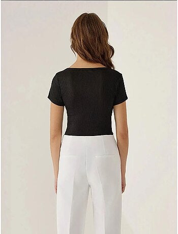 Body slim fit com gola redonda hiccup
