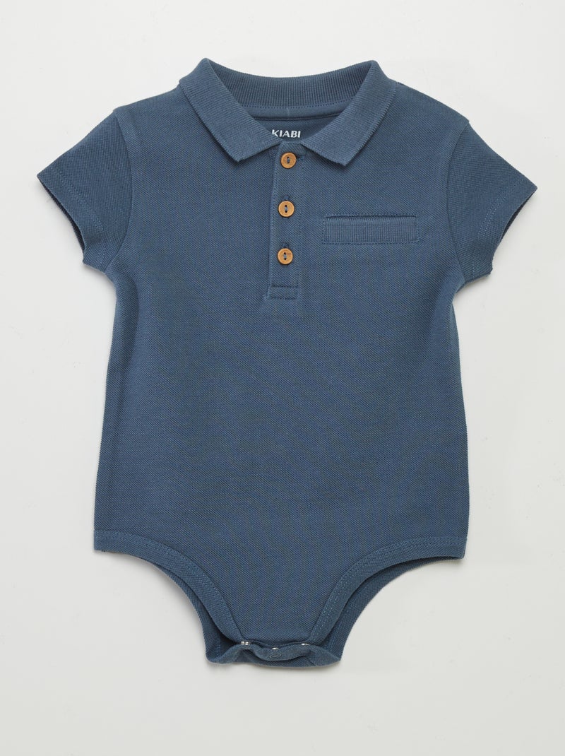 Body tipo polo AZUL - Kiabi