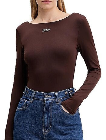 Body Tommy Hilfiger Marron Prateado para Mulher