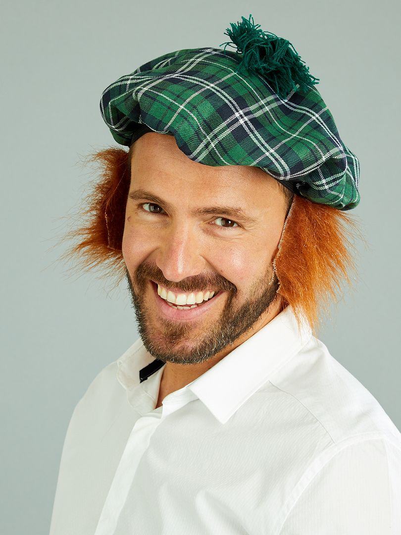 Boina escocesa com peruca incorporada verde - Kiabi