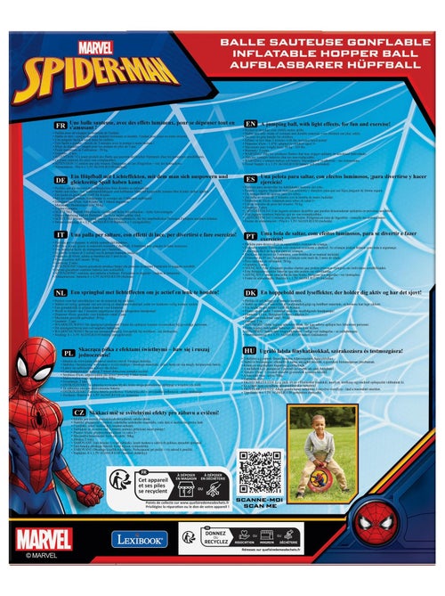 Bola insuflável eletrónica do homemaranha 18' / 45cm - Kiabi