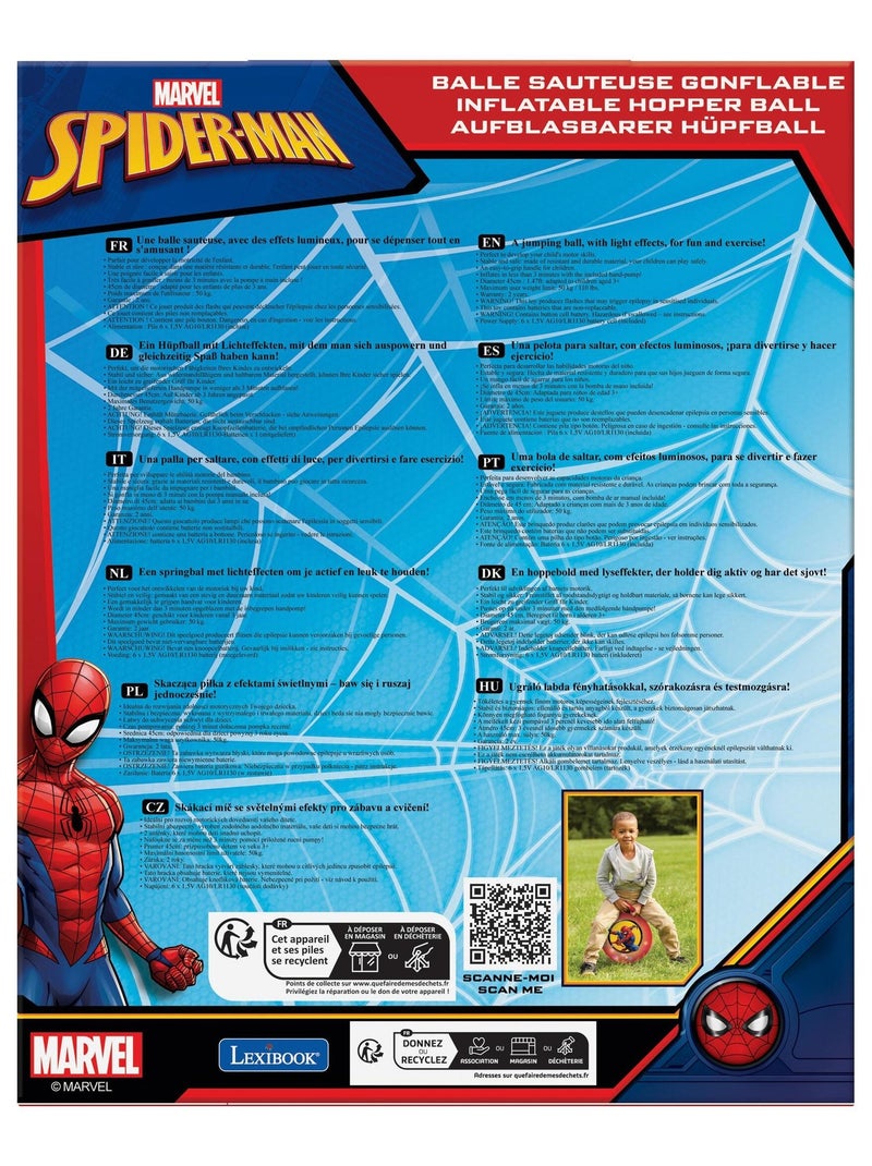 Bola insuflável eletrónica do homemaranha 18' / 45cm Vermelho - Kiabi