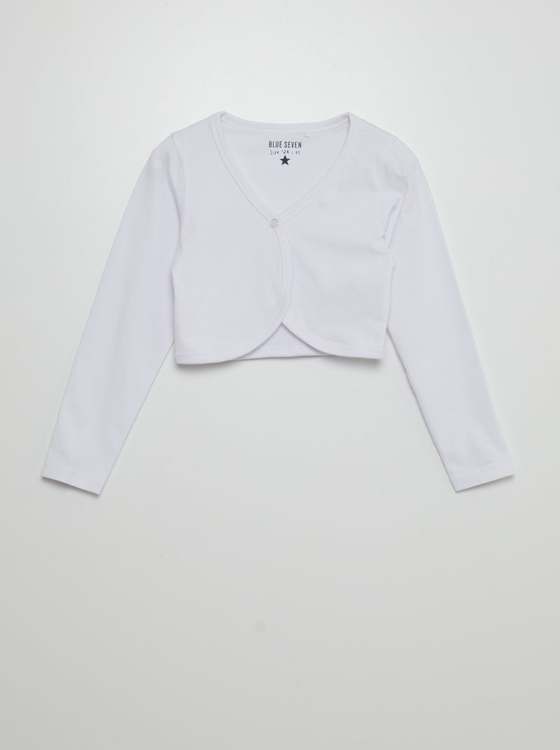 Bolero com botões Branco - Kiabi