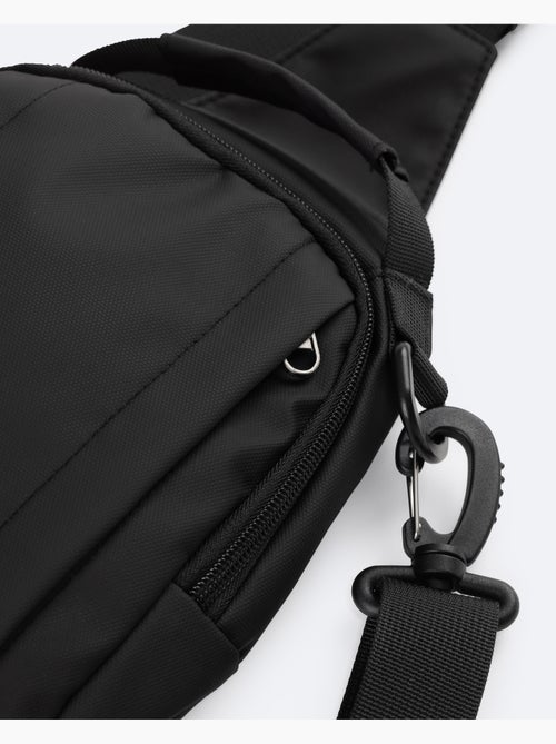 Bolsa a tiracolo 48h ajustável preto - Kiabi
