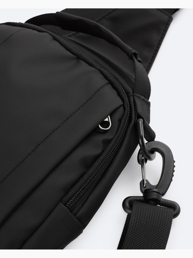 Bolsa a tiracolo 48h ajustável preto Preto - Kiabi