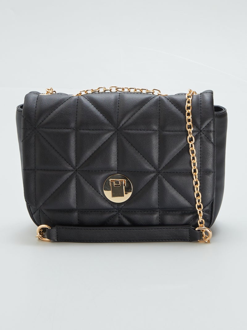 Bolsa com alça efeito acolchoado PRETO - Kiabi