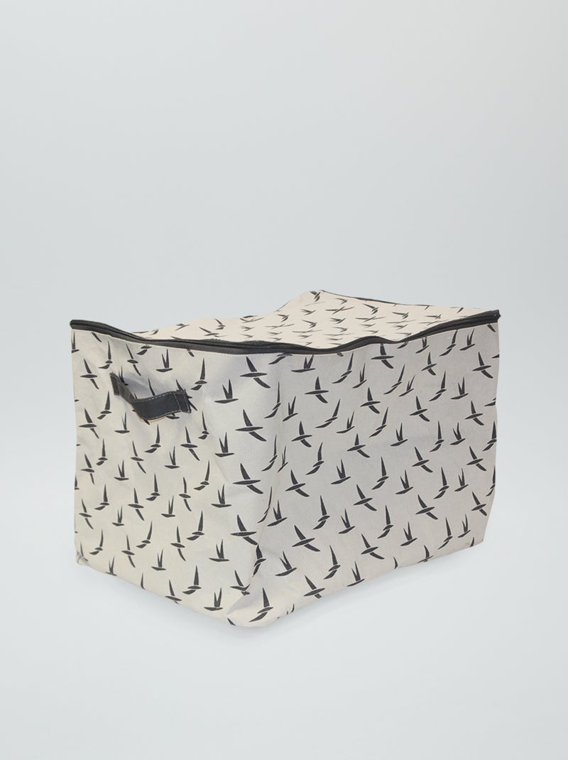 Bolsa de arrumação em tecido Branco/ Cinza - Kiabi