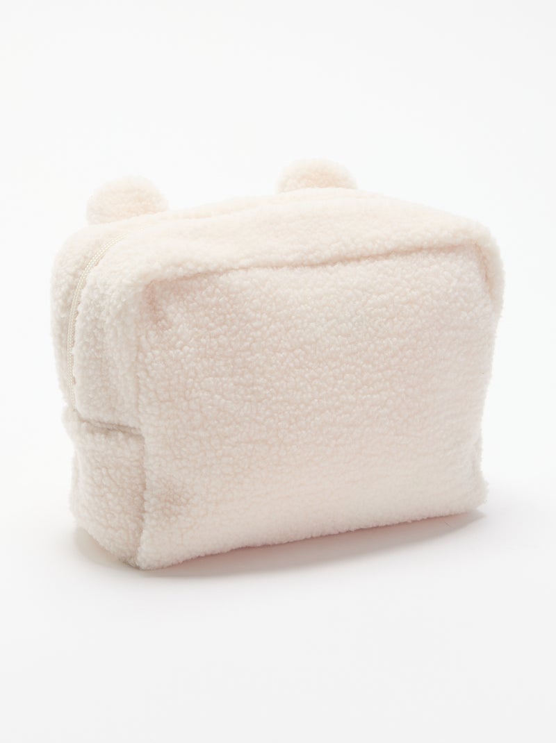 Bolsa de arrumação felpuda Bege - Kiabi