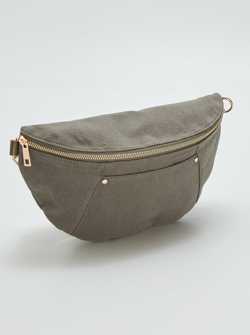Bolsa de cintura com efeito linho CAQUI - Kiabi