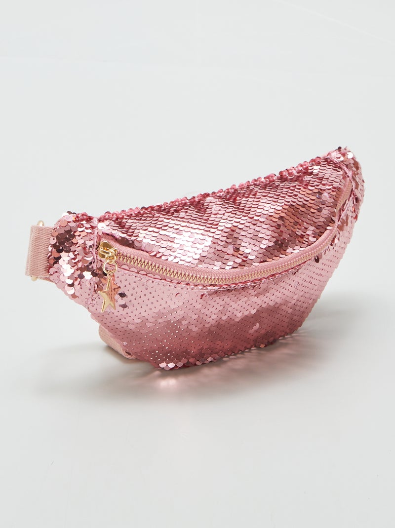 Bolsa de cintura com lantejoulas ROSA - Kiabi