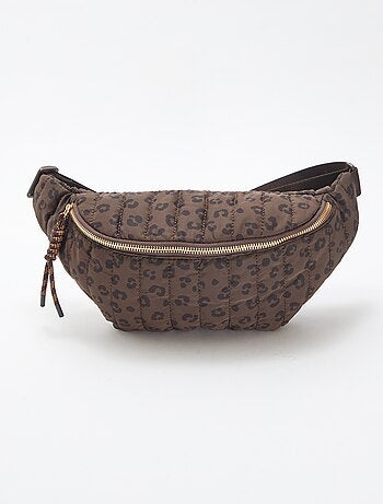 Bolsa de cintura com motivo leopardo