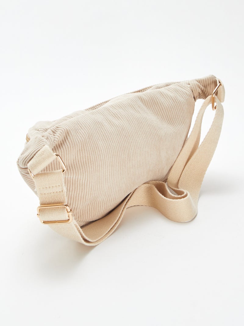 Bolsa de cintura de bombazina bege - Kiabi