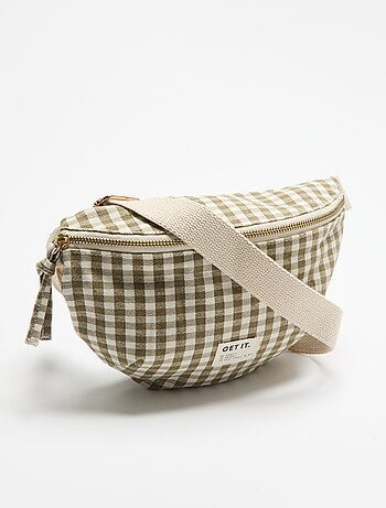 Bolsa de cintura de tecido estampado