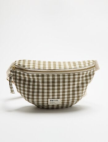 Bolsa de cintura de tecido estampado