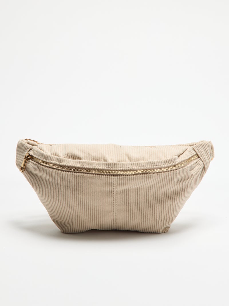 Bolsa de cintura de veludo Bege - Kiabi