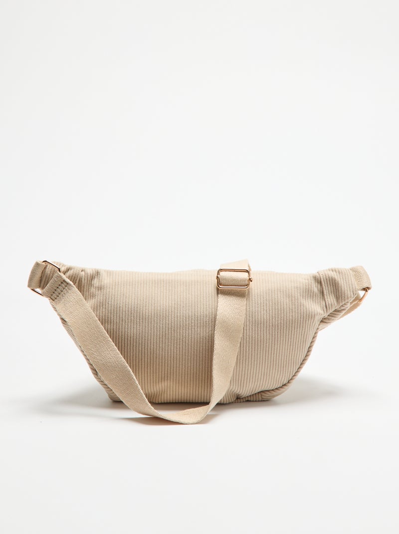 Bolsa de cintura de veludo Bege - Kiabi