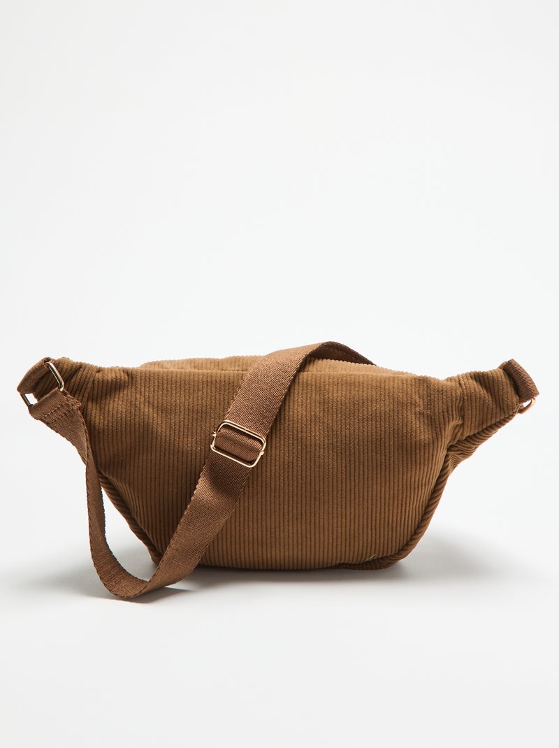 Bolsa de cintura de veludo Castanho - Kiabi