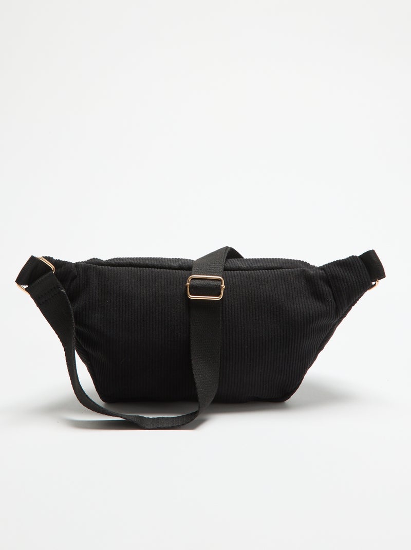 Bolsa de cintura de veludo Preto - Kiabi