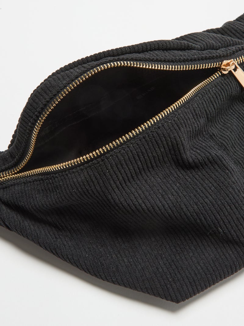 Bolsa de cintura de veludo Preto - Kiabi