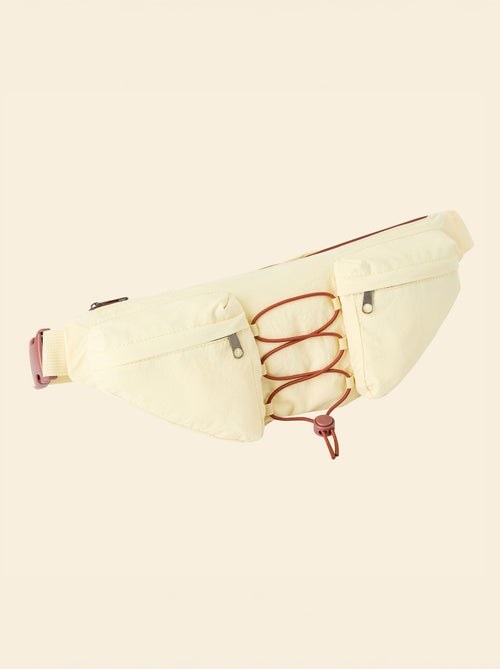 Bolsa de cintura desportiva (ekstract) com bolsos exteriores e interiores 15x40 cm - Kiabi