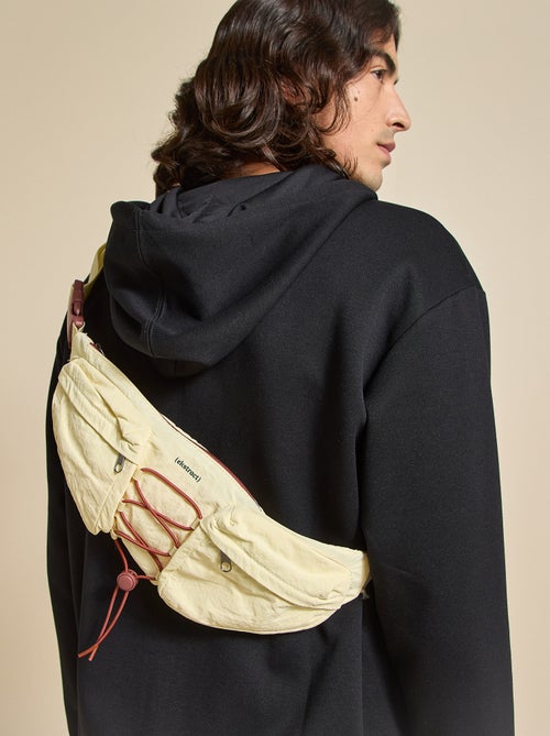 Bolsa de cintura desportiva (ekstract) com bolsos exteriores e interiores 15x40 cm - Kiabi