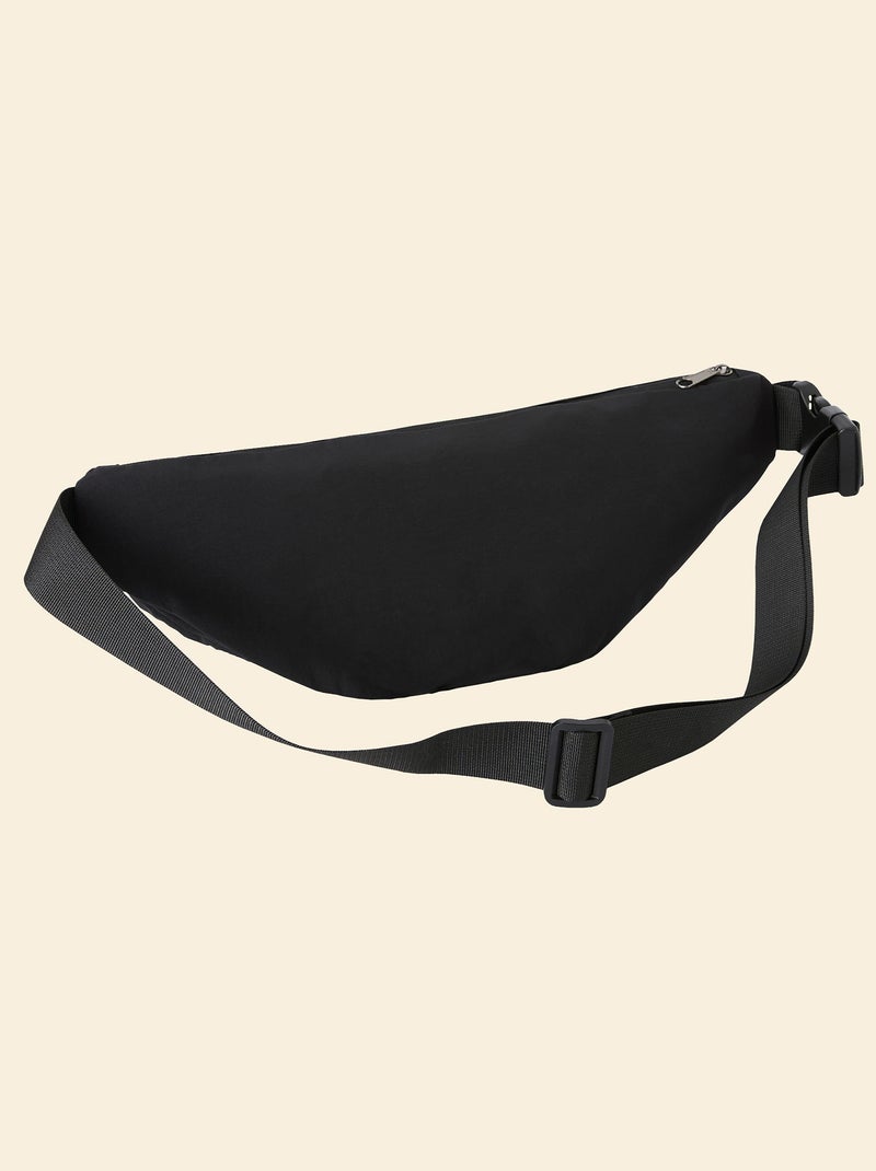 Bolsa de cintura desportiva (ekstract) com bolsos exteriores e interiores 15x40 cm Preto - Kiabi