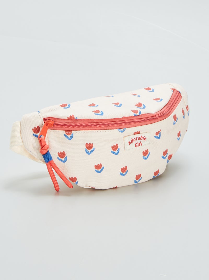 Bolsa de cintura em lona estampada ROSA - Kiabi