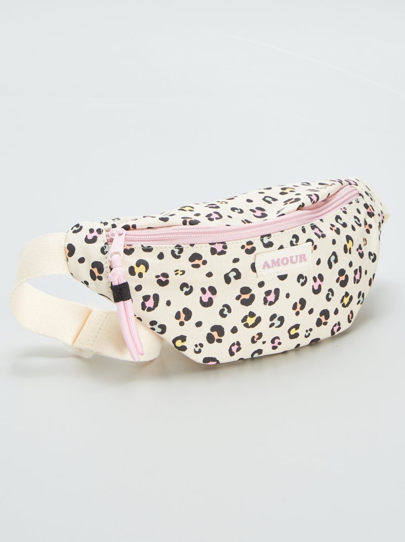 Bolsa de cintura em lona estampada ROSA - Kiabi