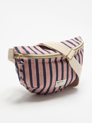 Bolsa de cintura em tecido estampada