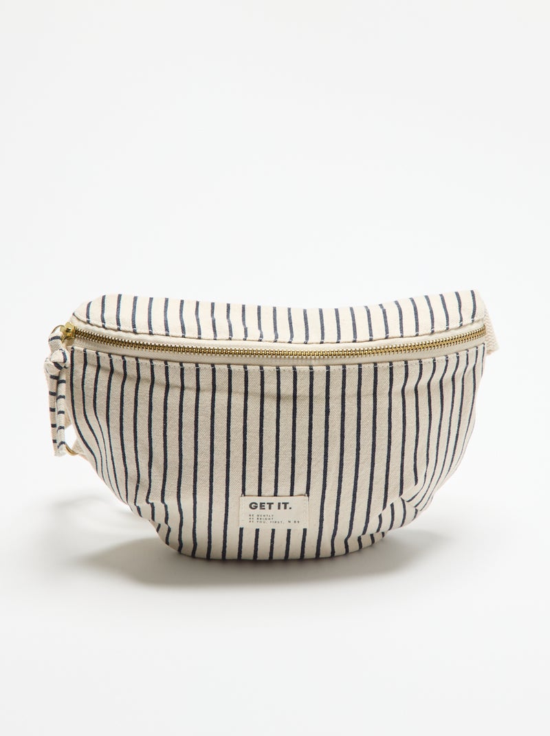 Bolsa de cintura em tecido estampado Azul - Kiabi
