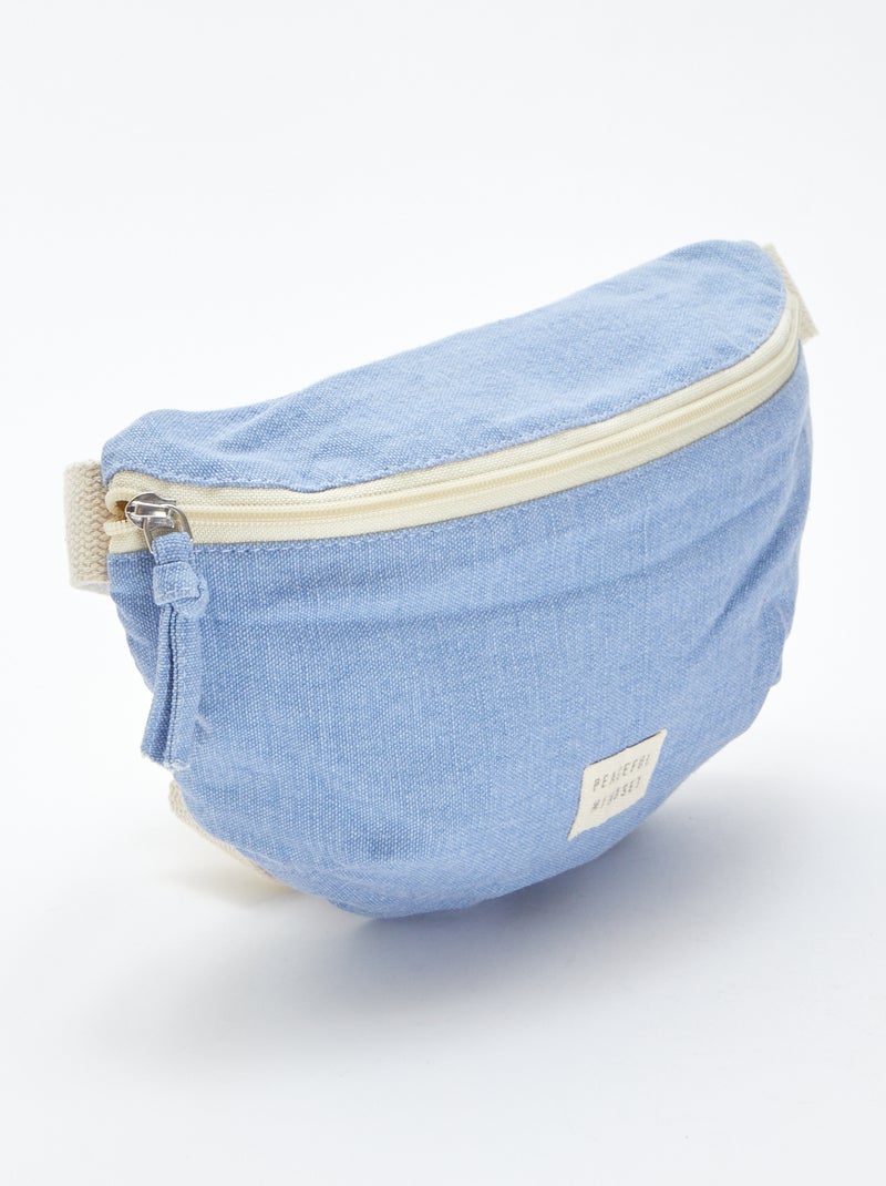 Bolsa de cintura grande com etiqueta tecida AZUL - Kiabi