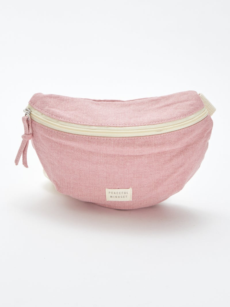 Bolsa de cintura grande com etiqueta tecida ROSA - Kiabi