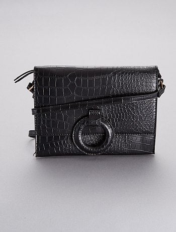 Bolsa de mão efeito 'pele de crocodilo' - Kiabi