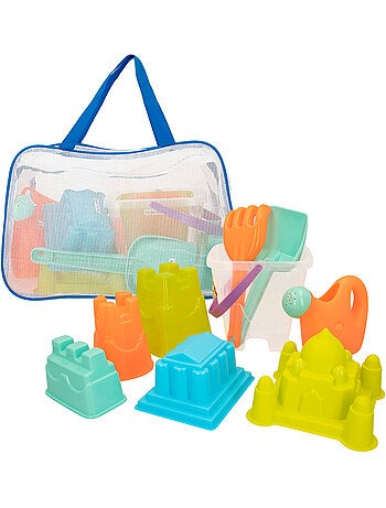 Bolsa de praia com balde e acessórios color beach