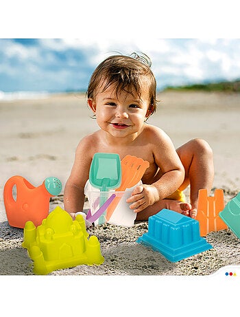 Bolsa de praia com balde e acessórios color beach