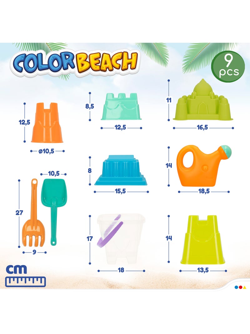 Bolsa de praia com balde e acessórios color beach N/D - Kiabi