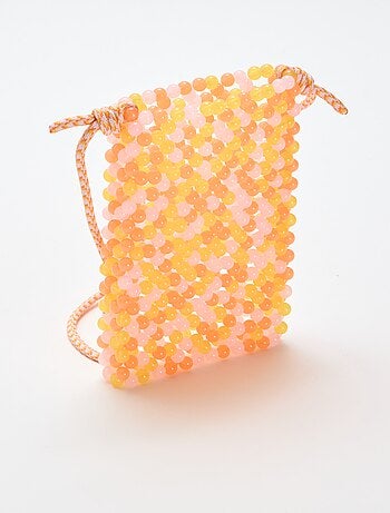 Bolsa de telefone em pérolas
