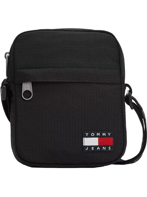 Bolsa de tiracolo preta masculina tommy hilfiger tjm ess daily - Kiabi